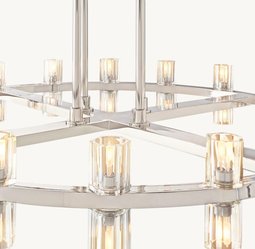 Akachon Round Two - Tier Chandelier 60" - Cyran Lamps