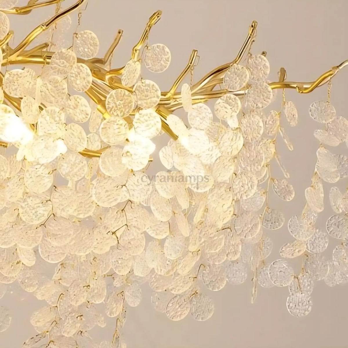 Albero Frost Glass Dining Chandelier - cyranlighting