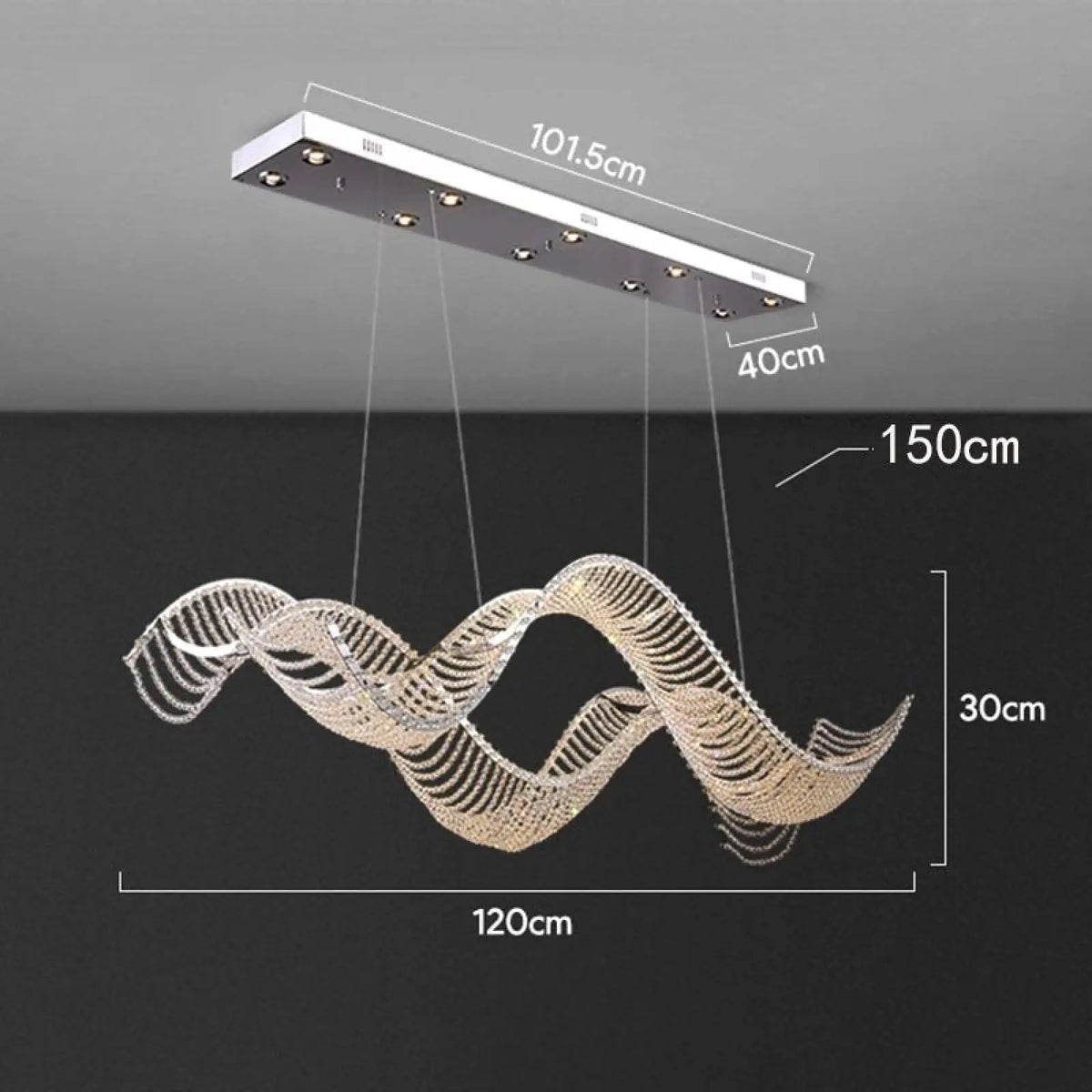 Alleri Crystal Chandelier - cyranlighting