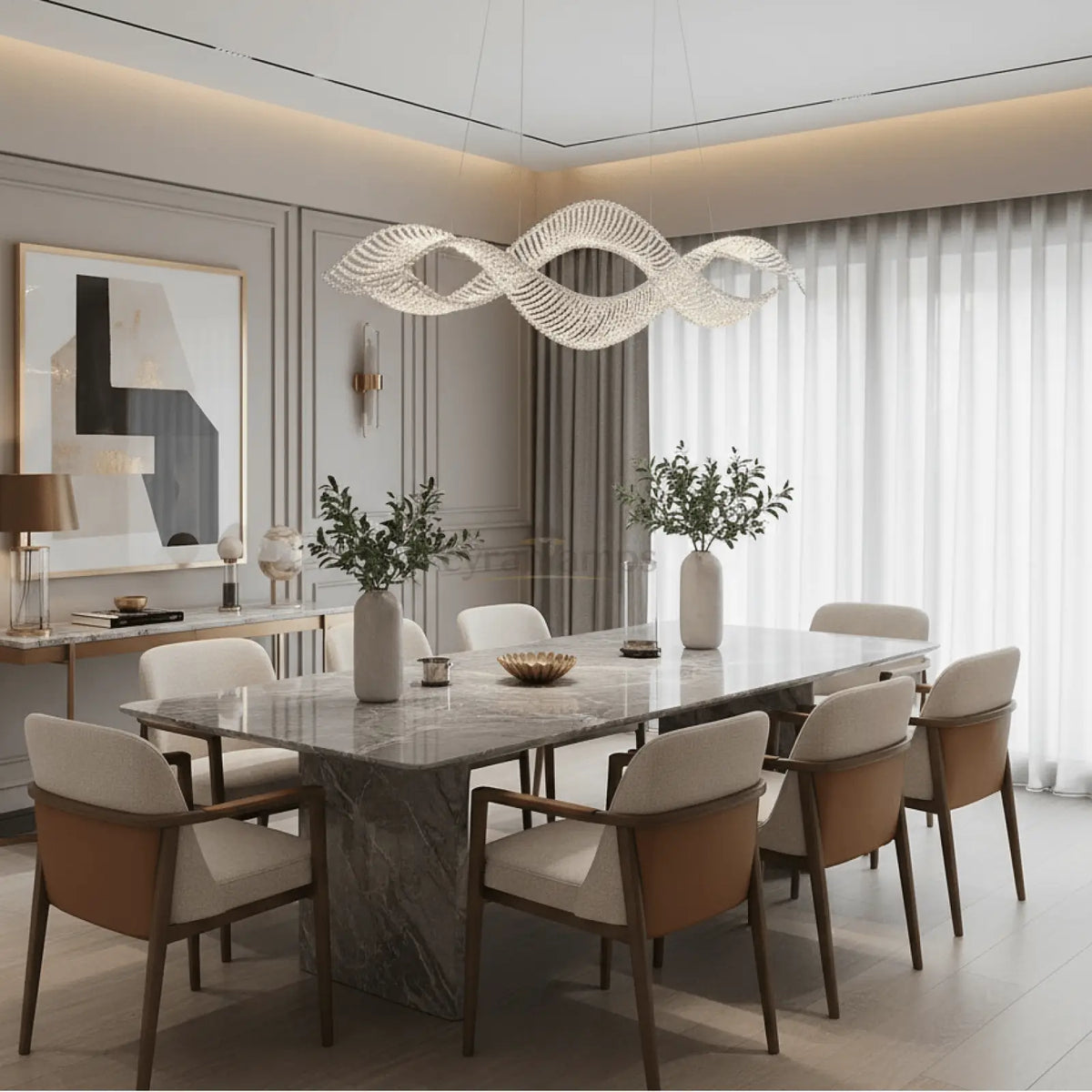Alleri Crystal Chandelier - cyranlighting
