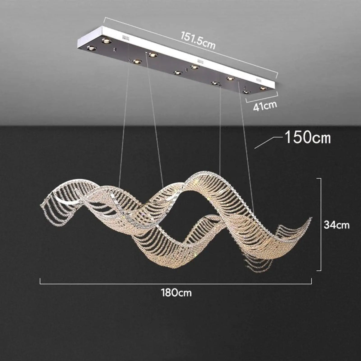 Alleri Crystal Chandelier - cyranlighting