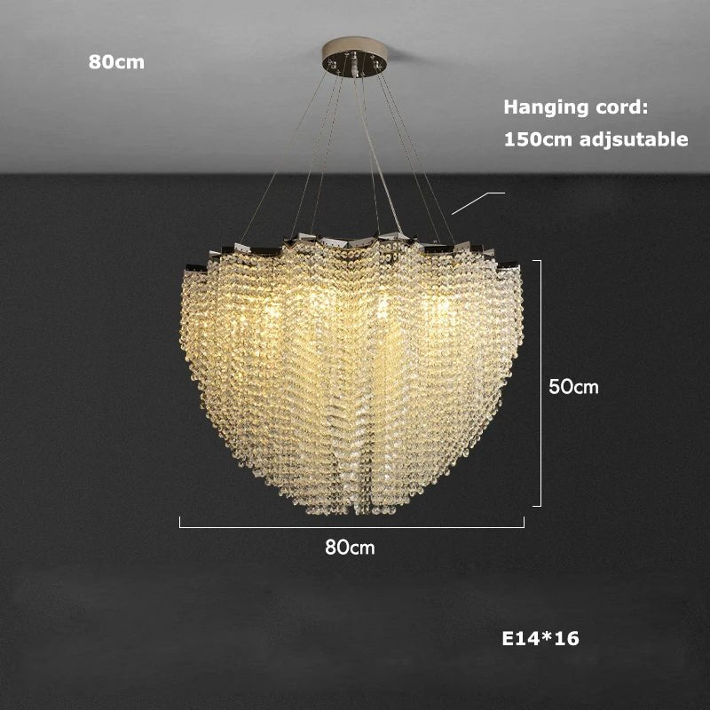 Alleri Crystal Chandelier - cyranlamps