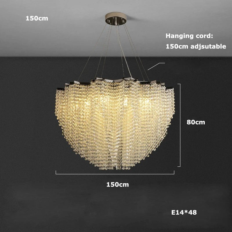 Alleri Crystal Chandelier - cyranlamps