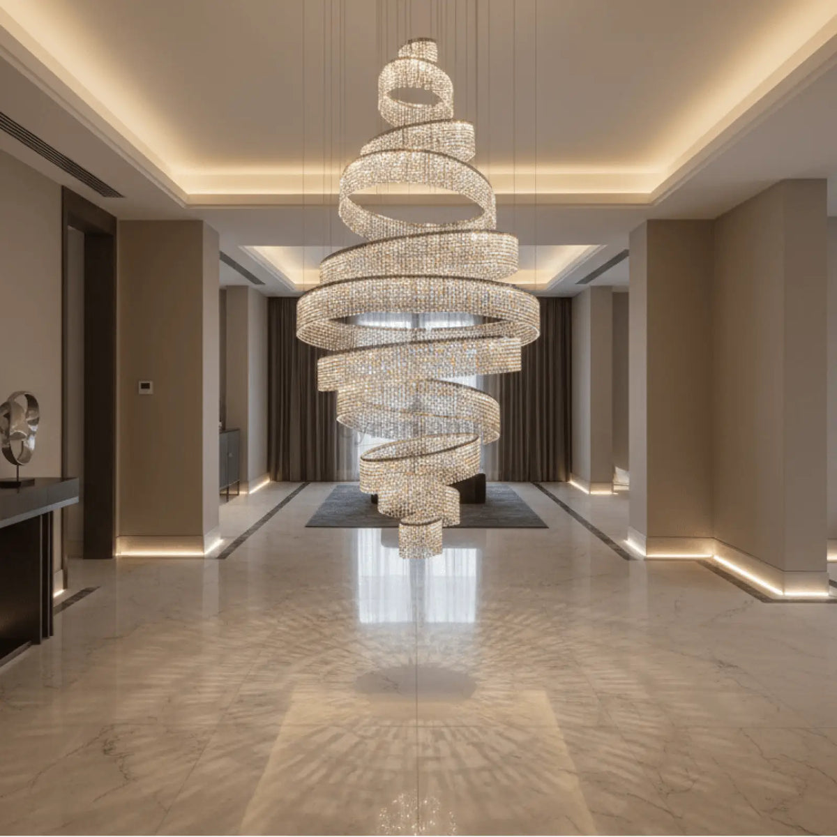 Alleri Crystal Foyer Chandelier - cyranlighting