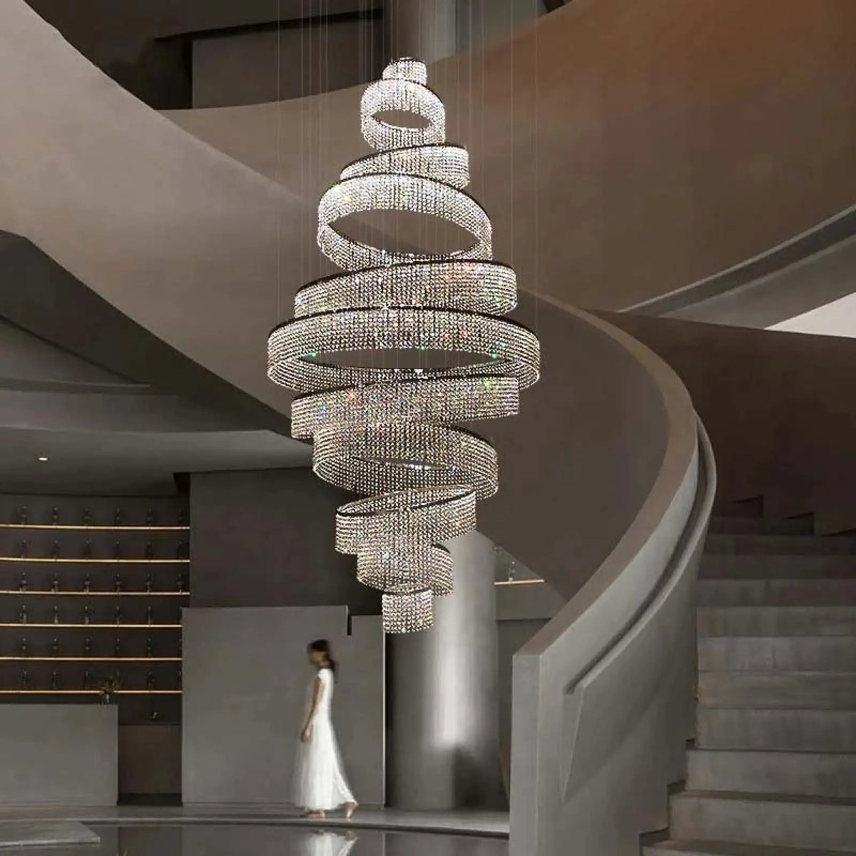 Alleri Crystal Foyer Chandelier - cyranlighting