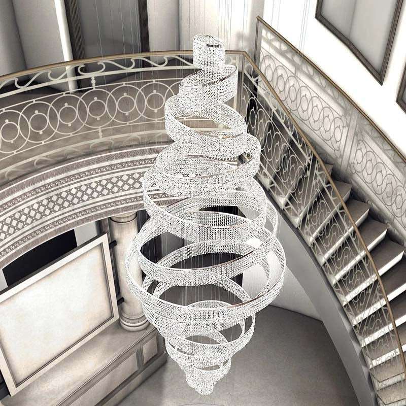 Alleri Crystal Foyer Chandelier - cyranlamps