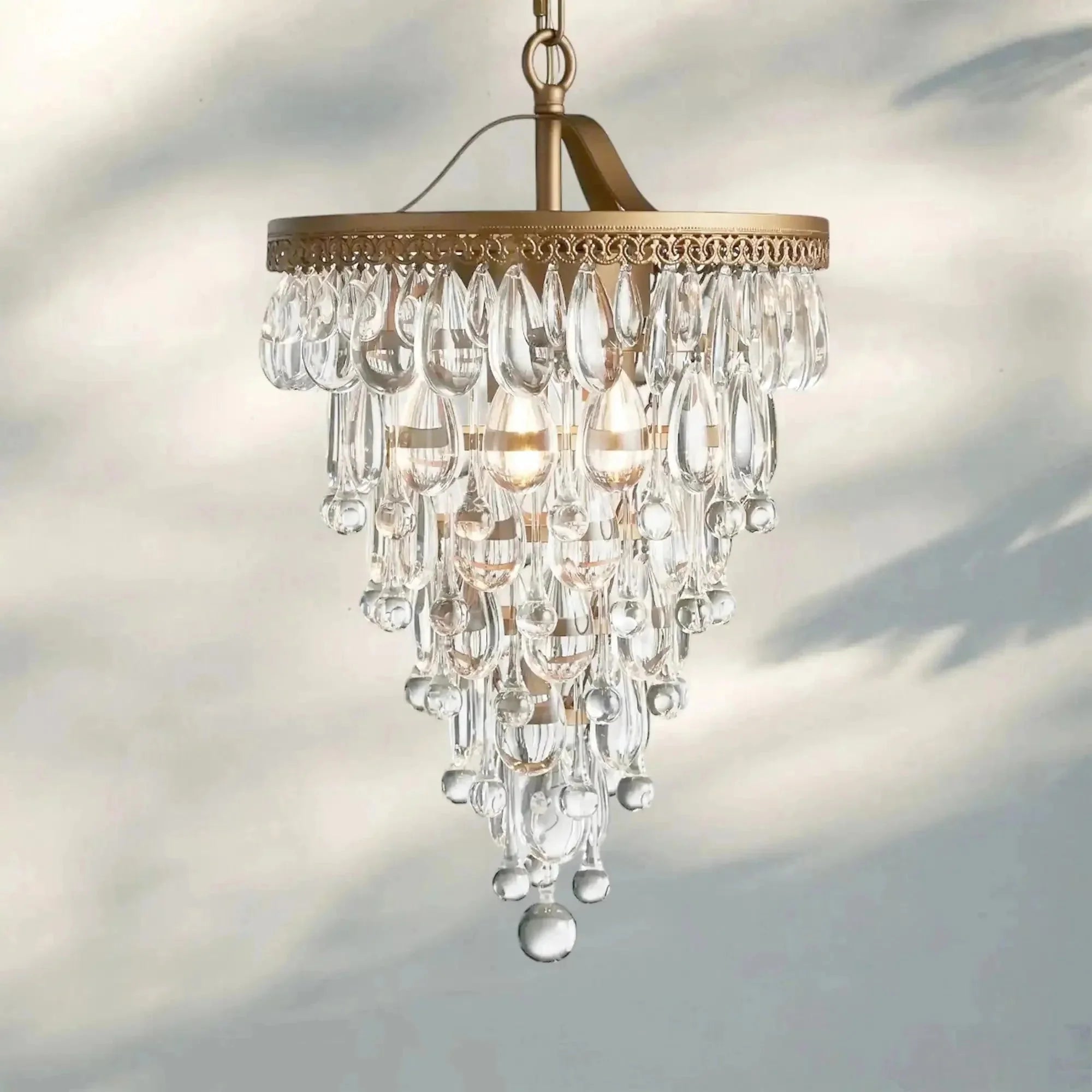 Anabelle Round Chandelier 17''23''H - Cyran Lamps
