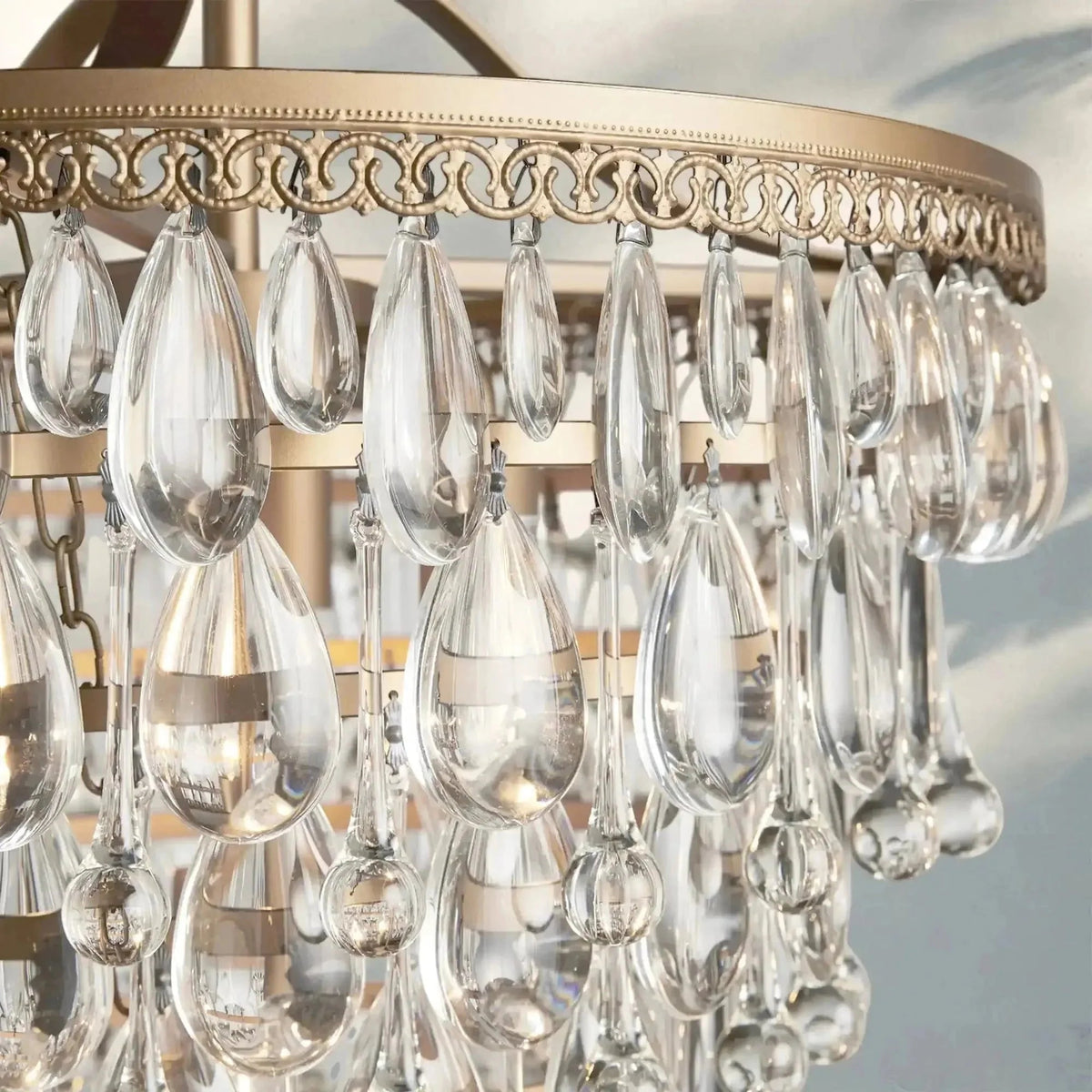 Anabelle Round Chandelier 17''23''H - Cyran Lamps