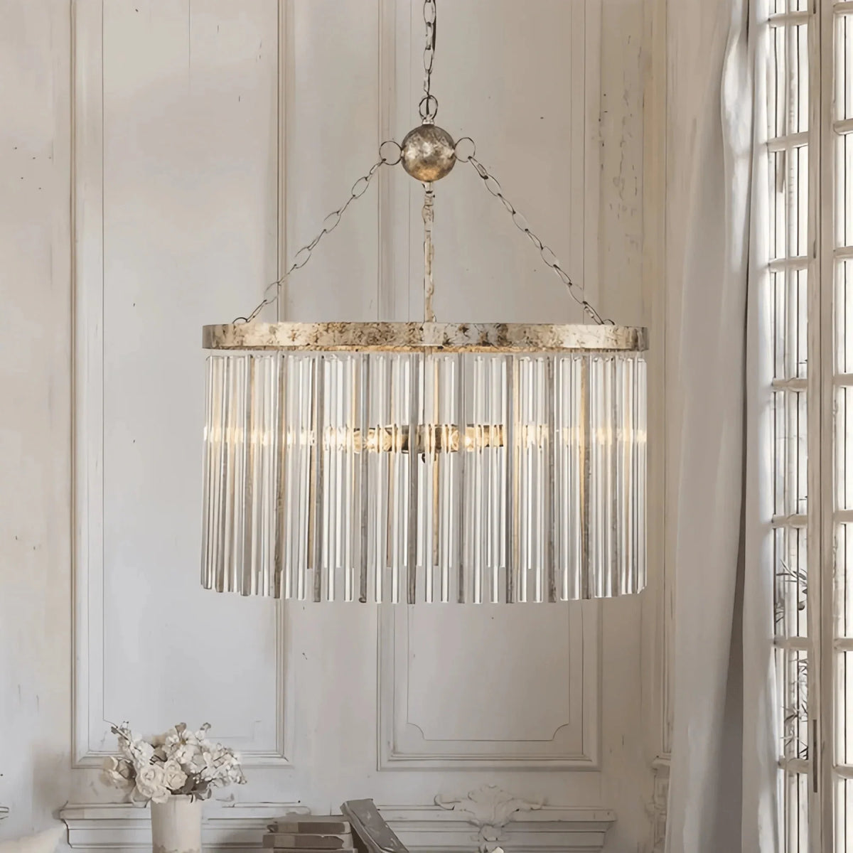 Andalucian Round Chandelier 24"35" - cyranlamps
