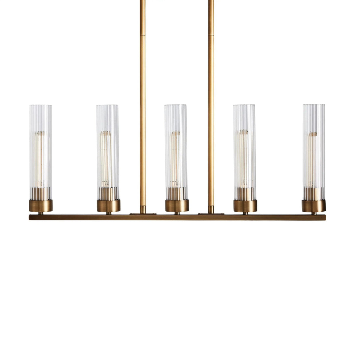 Andreas Glass Linear Chandelier Lighting - cyranlamps