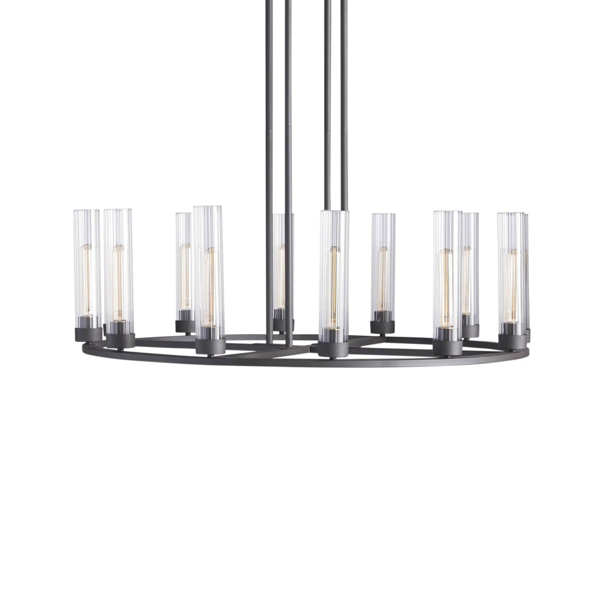 Andreas Round Glass Chandelier 30"W 40"W - cyranlamps