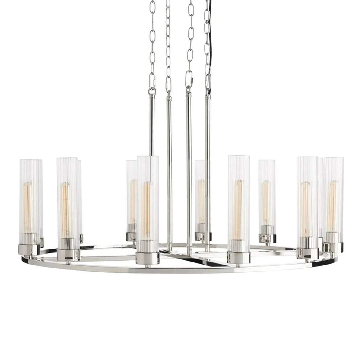 Andreas Round Glass Chandelier 30"W 40"W - cyranlamps