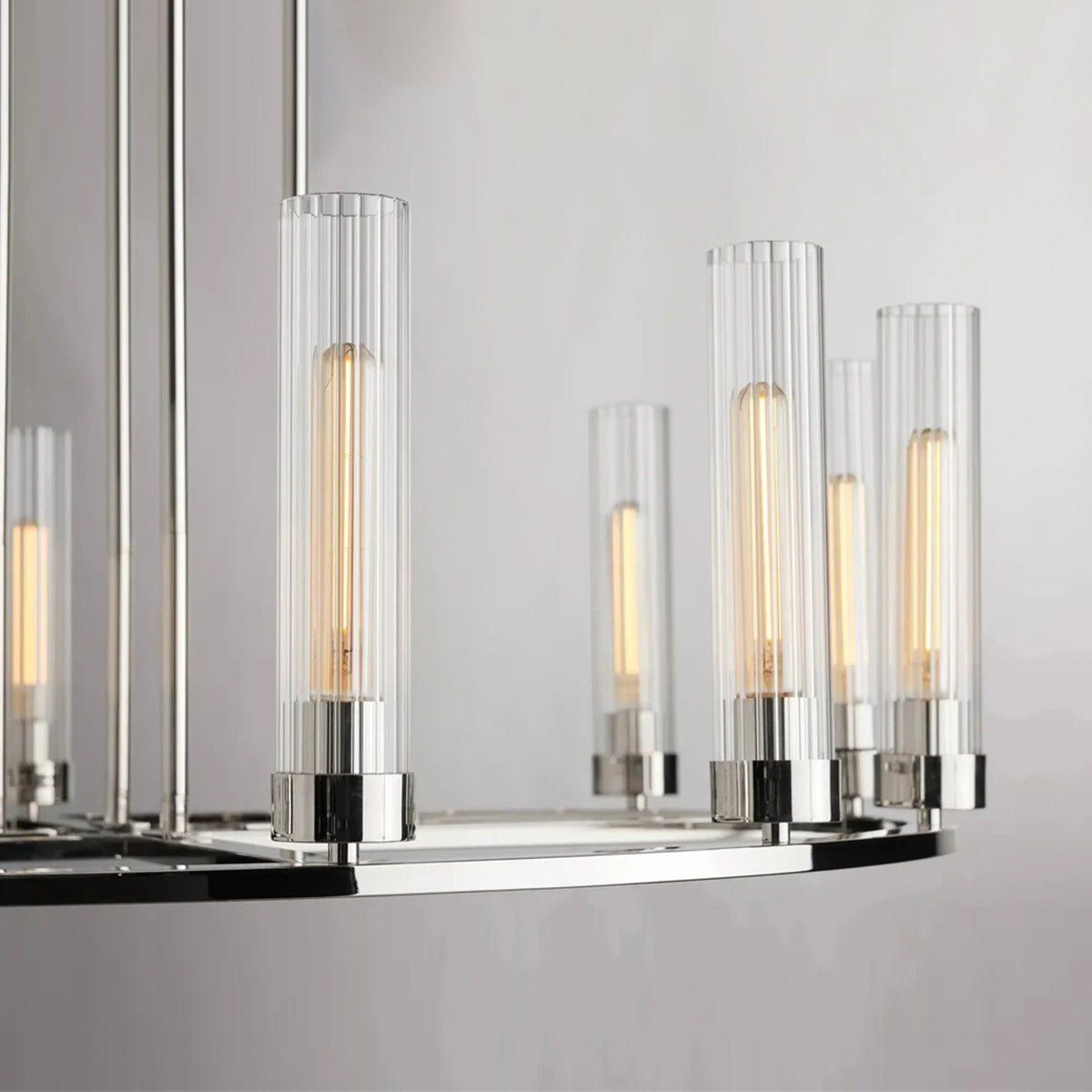 Andreas Round Glass Chandelier 30"W 40"W - cyranlamps