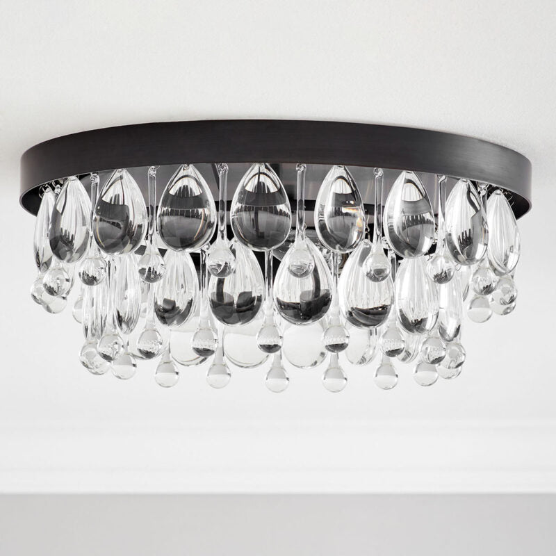Anqeer Waterdrop Round Flushmount 15" - Cyran Lamps