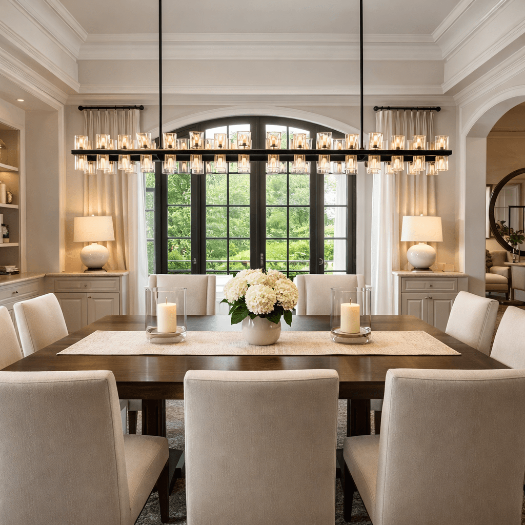 Arcachoe LED Rectangular Chandelier - cyranlighting