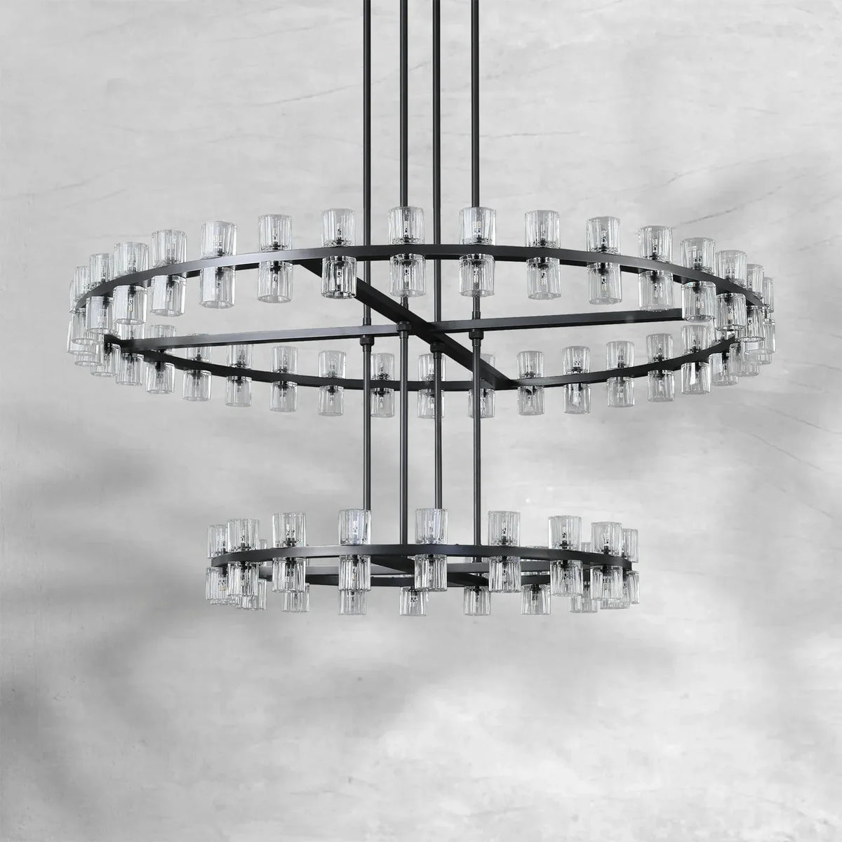 Arcachoe Round Two-tierd Wagon Wheel Chandelier - cyranlighting