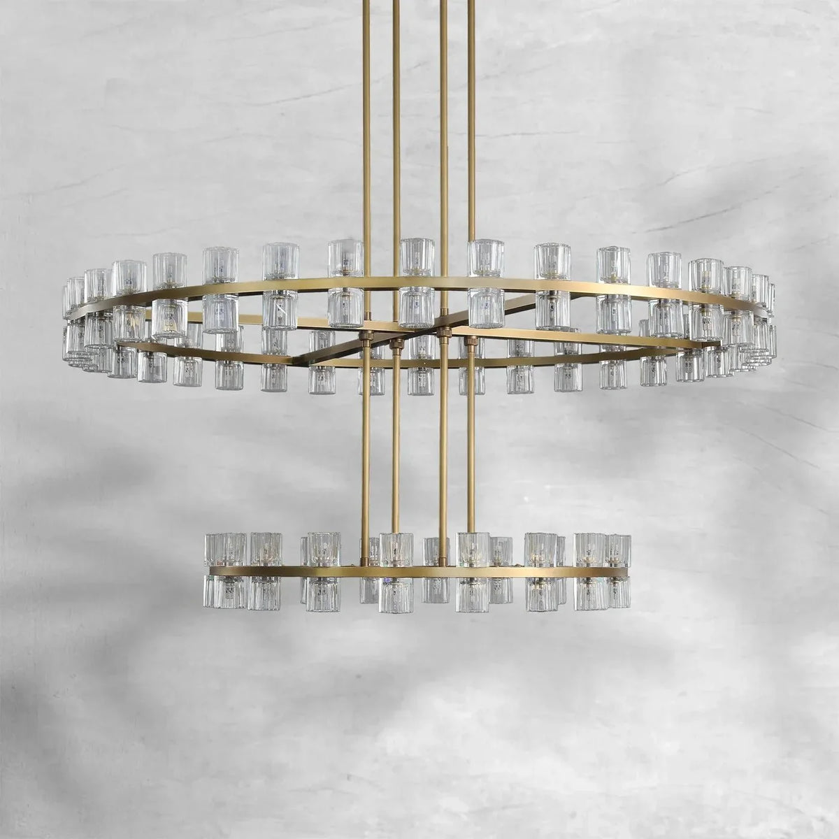 Arcachoe Round Two-tierd Wagon Wheel Chandelier - cyranlighting