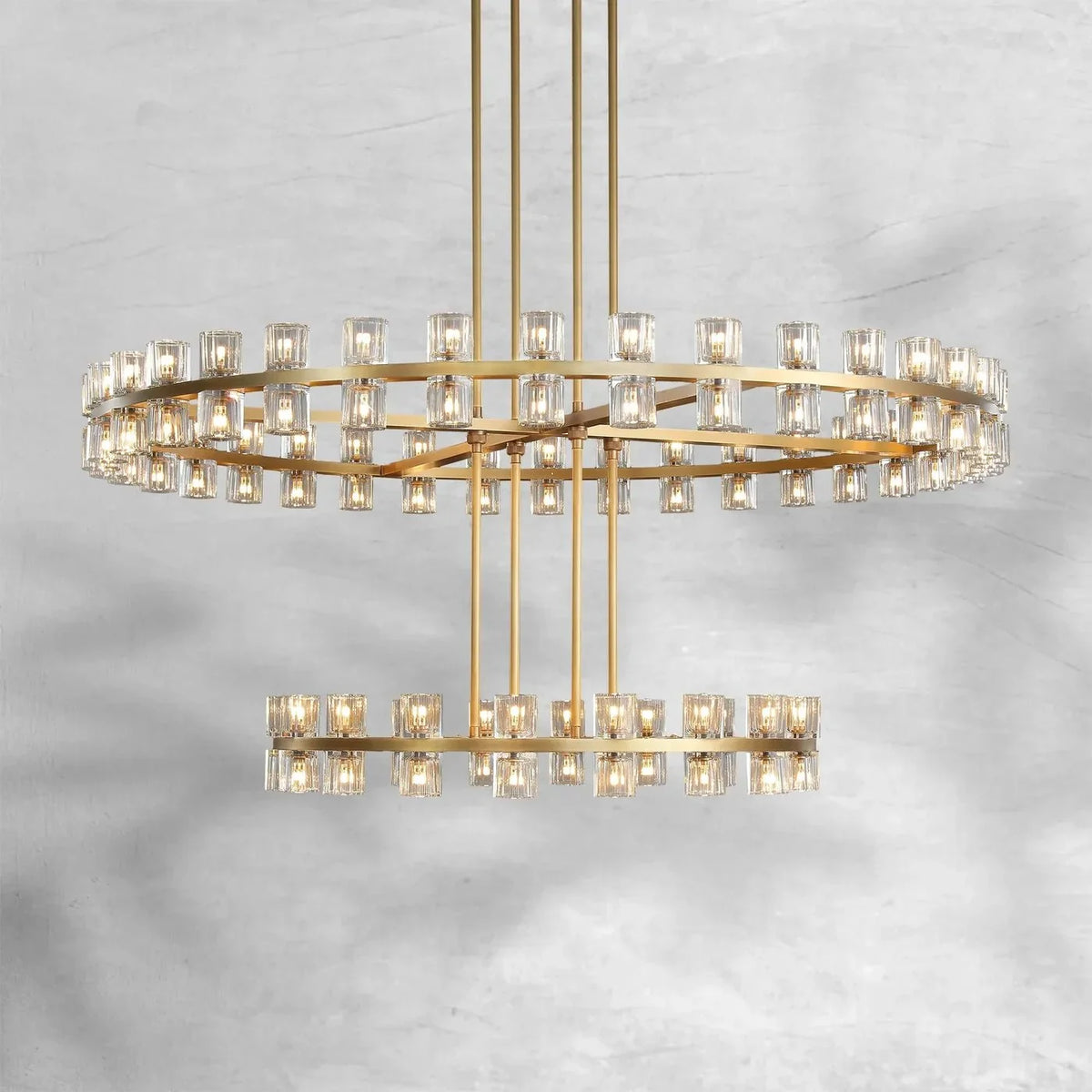 Arcachoe Round Two-tierd Wagon Wheel Chandelier - cyranlighting