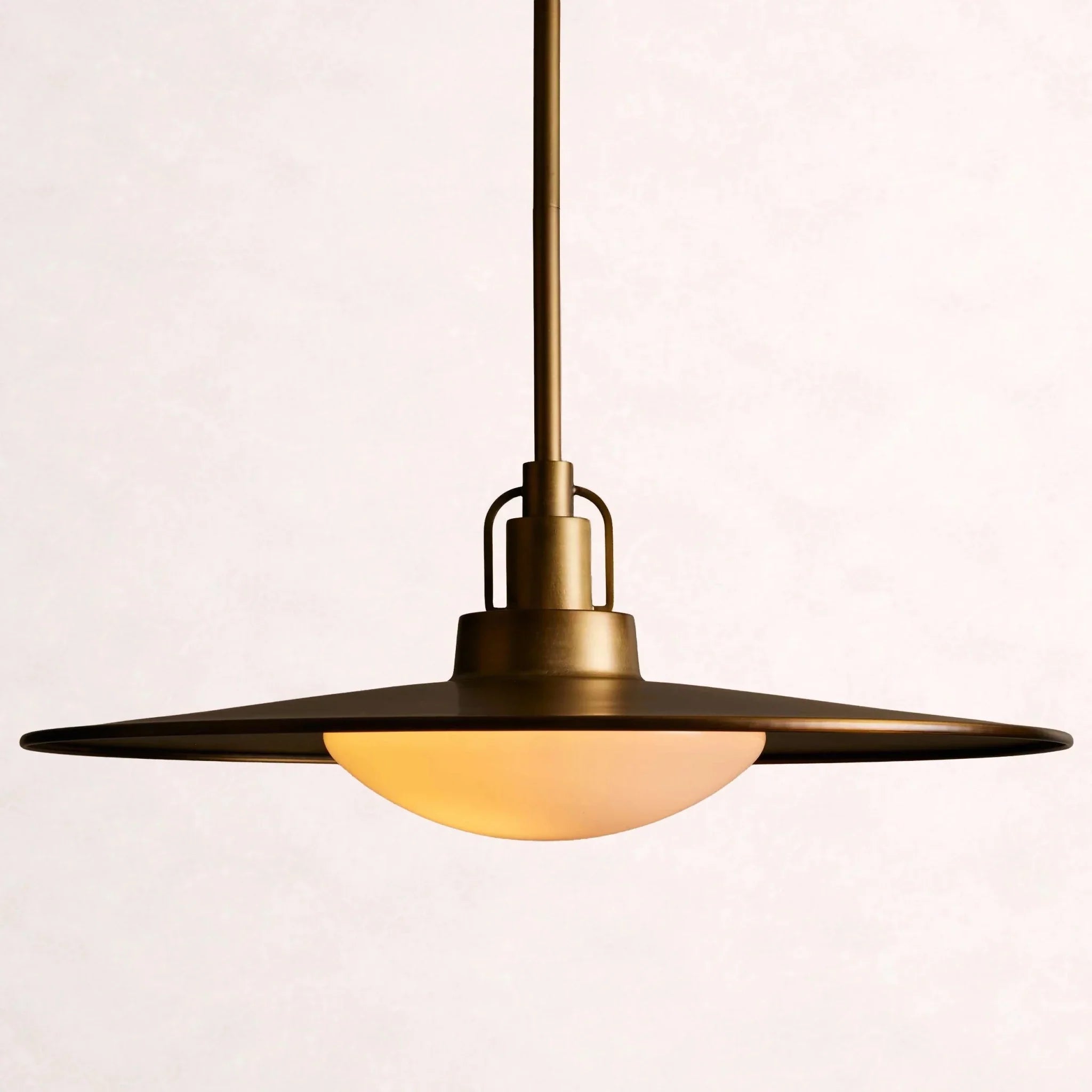 Argent Opal Glass Dome Pendant 14'' 24''D - cyranlamps