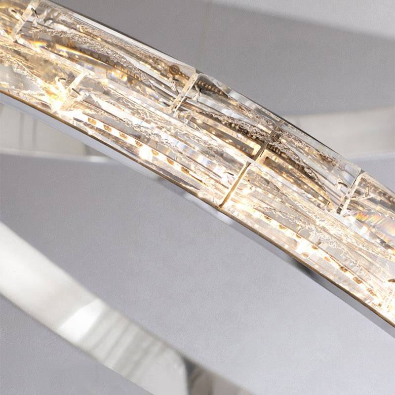 Argento Modern 6 - Tier Crystal Ring Chandelier - cyranlamps