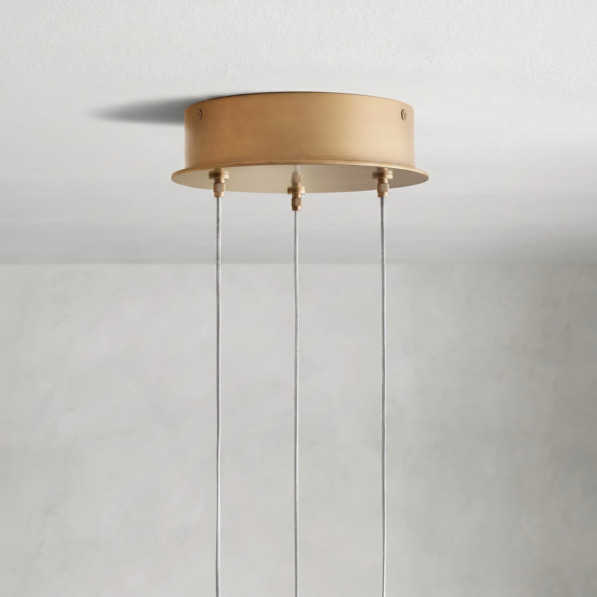 Arica Round Gold Chandelier with Natural Alabaster Stone Shades - cyranlamps