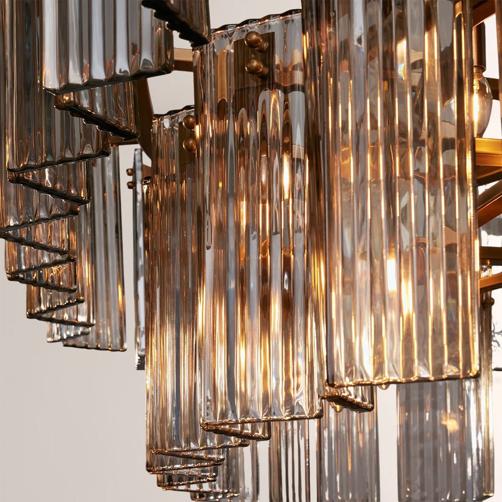 Art Glass Delsia Linear Chandelier - Cyran Lamps