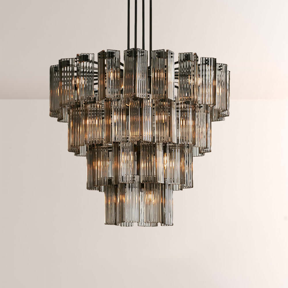Art Glass Delsia Round Chandelier 48" - Cyran Lamps