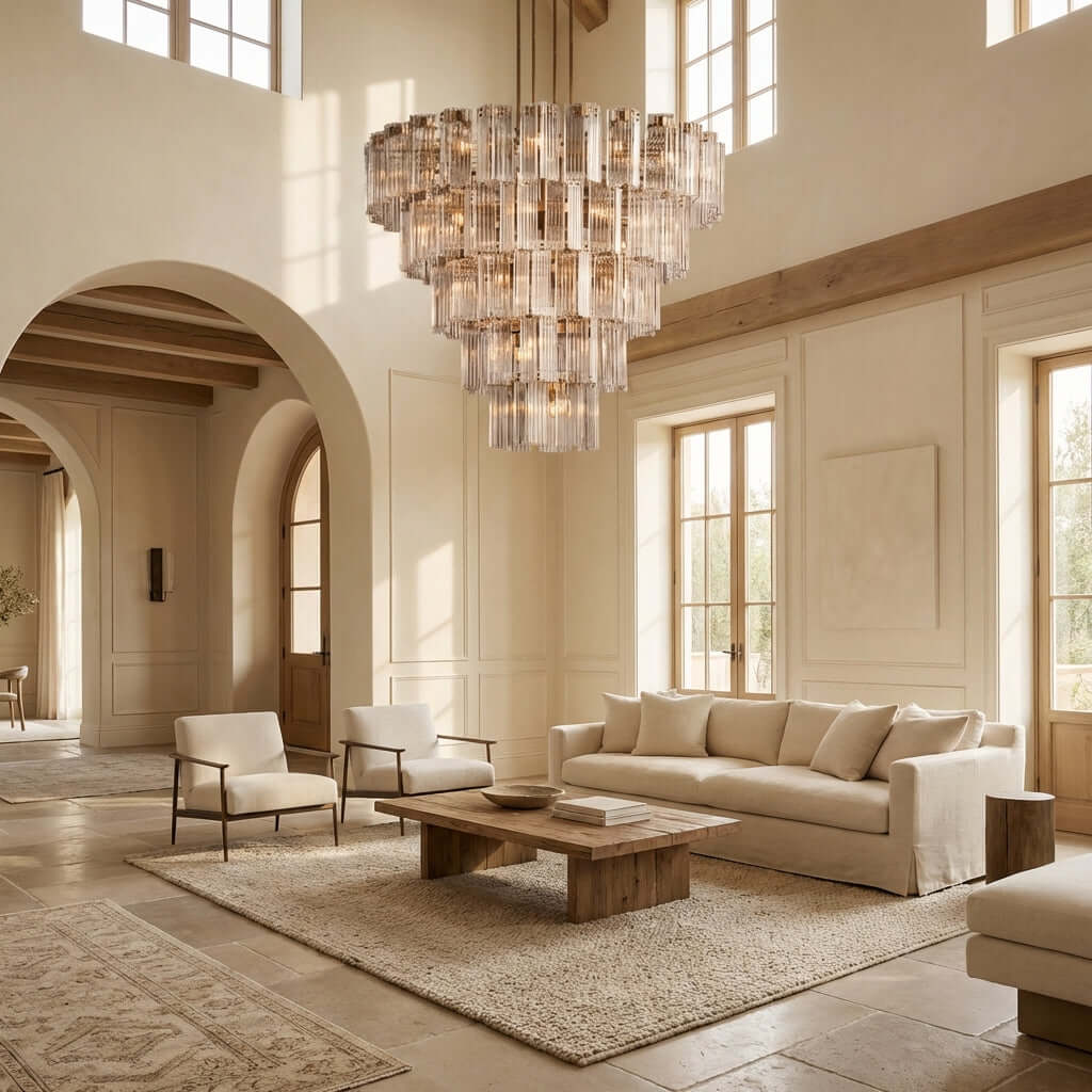 Art Glass Delsia Round Chandelier 60" - Cyran Lamps