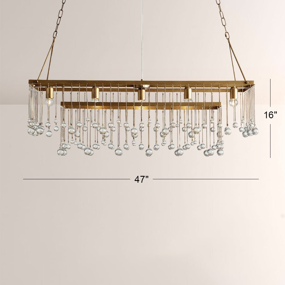 Aubluxe Rectangular Chandelier - Cyran Lamps