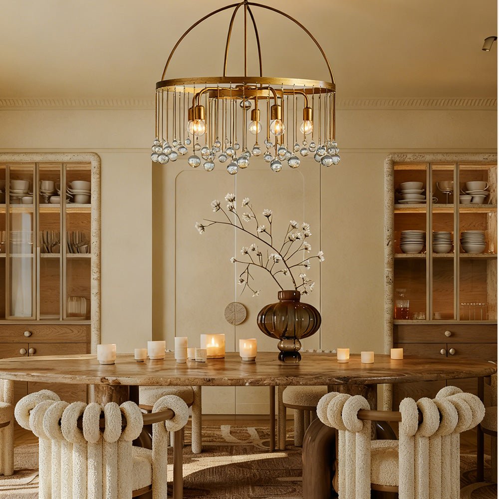 Aubluxe Round Two - Tier Chandelier - Cyran Lamps