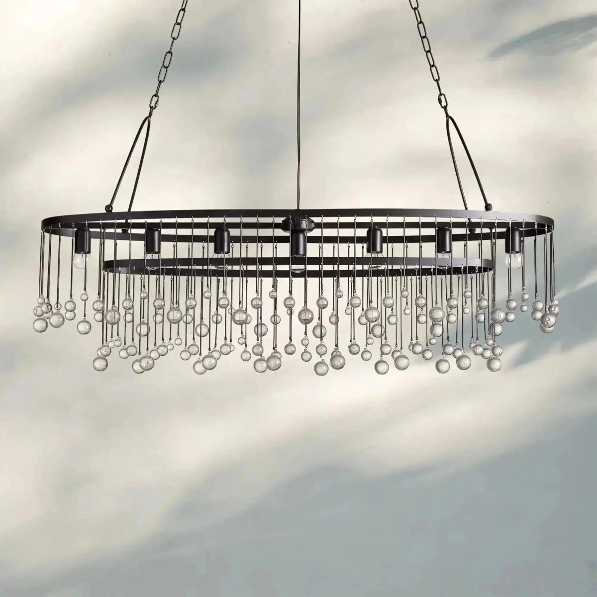 Aubrey 7 Light Oval Chandelier - cyranlamps
