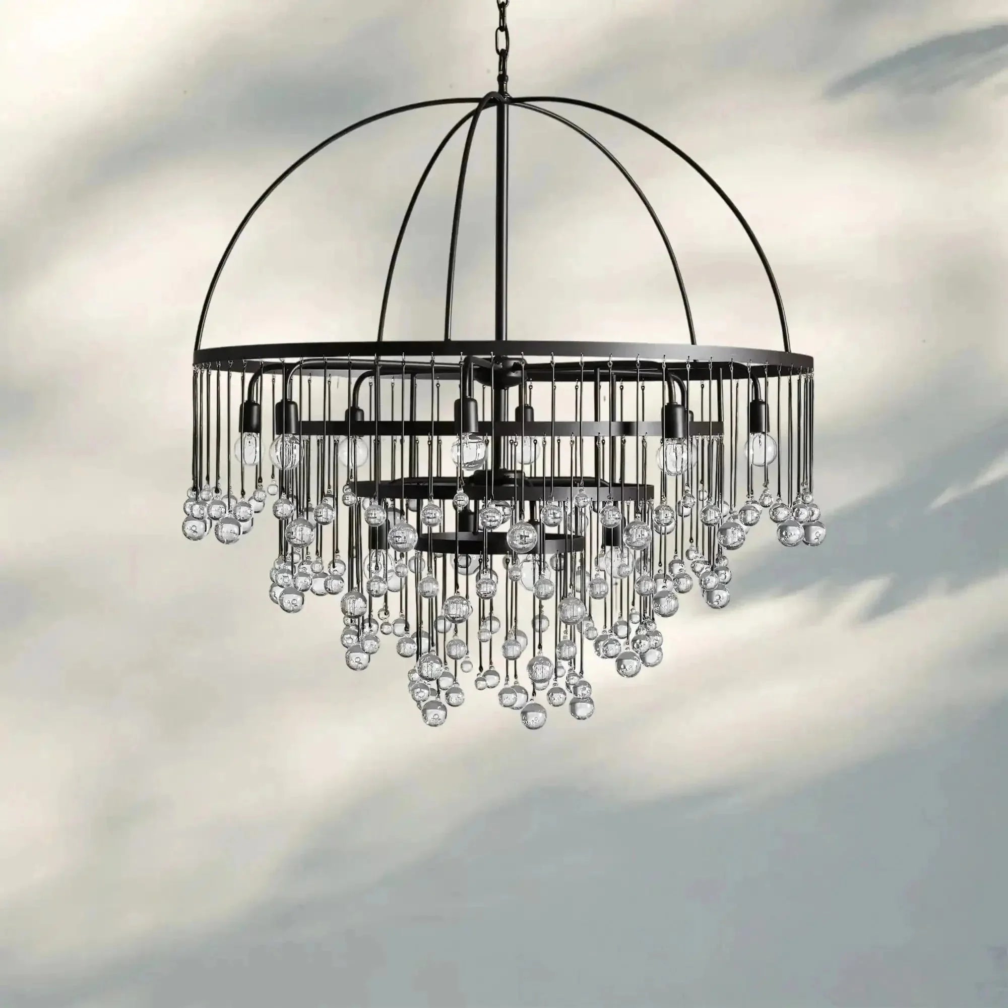 Aubrey Round Chandelier - cyranlamps
