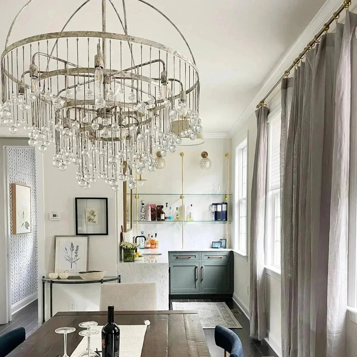 Aubrey Round Chandelier - cyranlamps