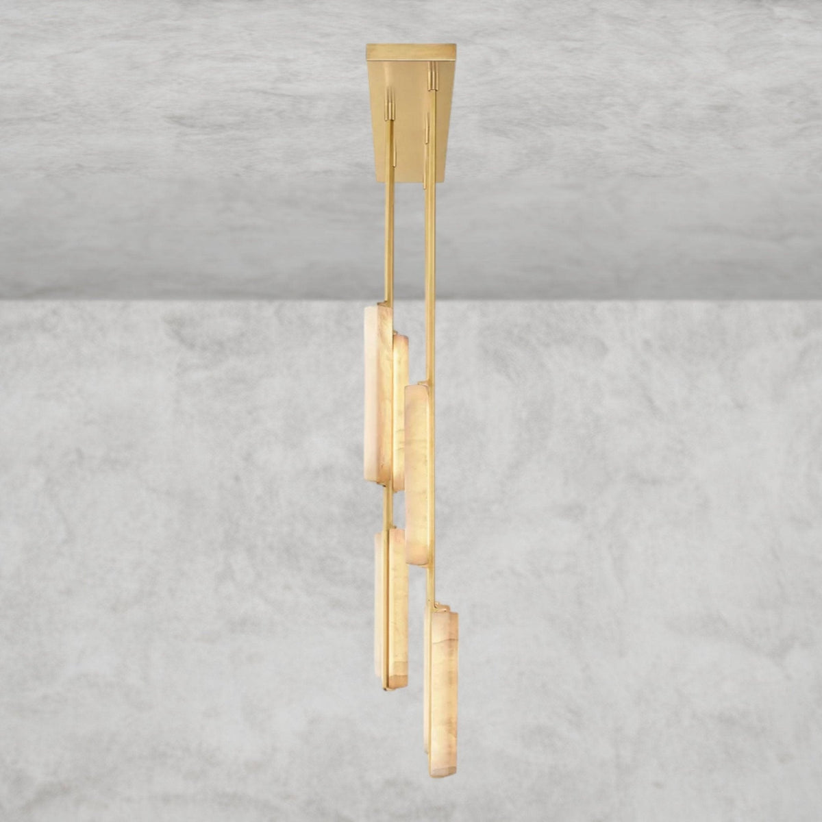 Audaben Alabaster Linear Chandelier 54" - cyranlighting