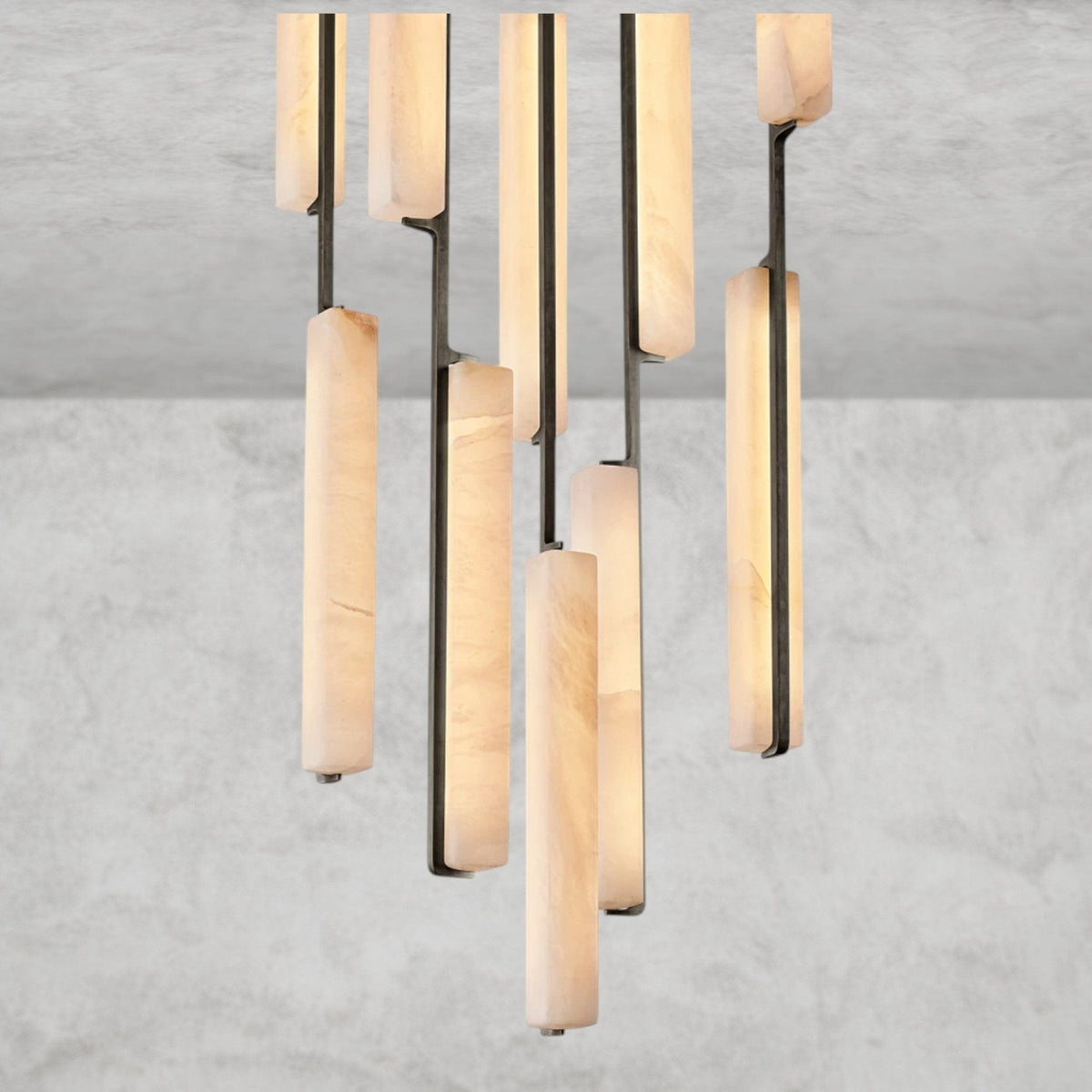Audaben Alabaster Round Chandelier 24", 40", 56" - cyranlighting