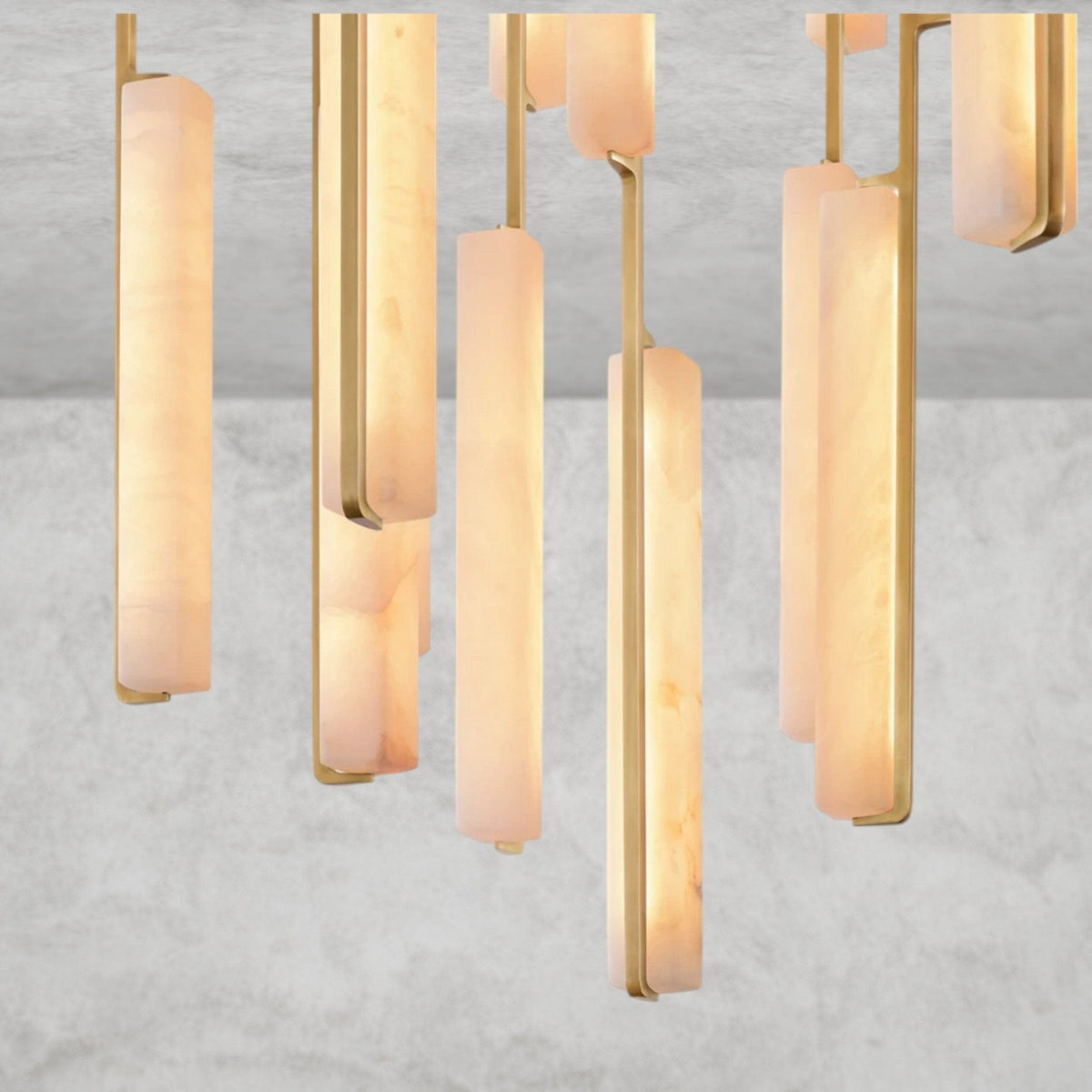 Audaben Alabaster Round Chandelier 24", 40", 56" - cyranlighting