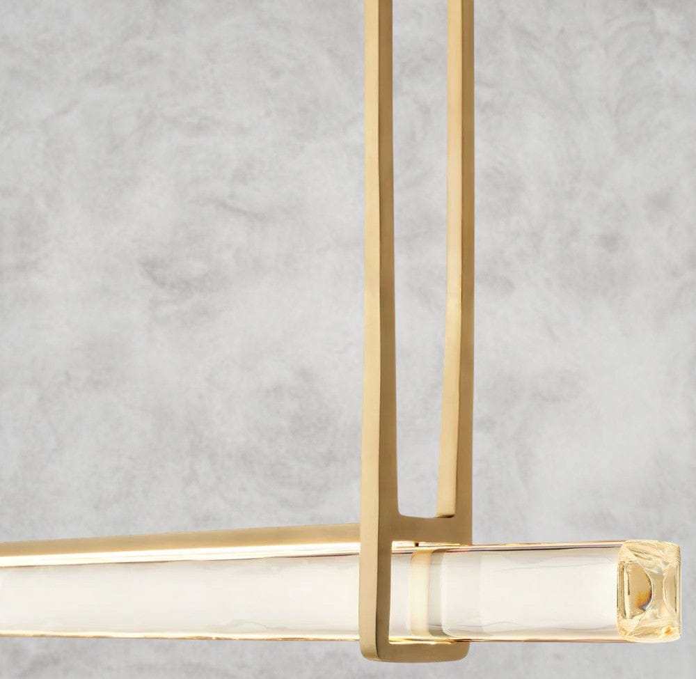 Audaben Crystal Linear Single Bar Chandelier - Cyran Lamps