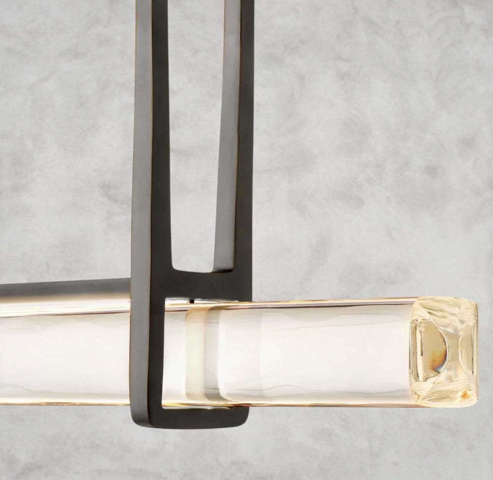 Audaben Crystal Linear Single Bar Chandelier - Cyran Lamps