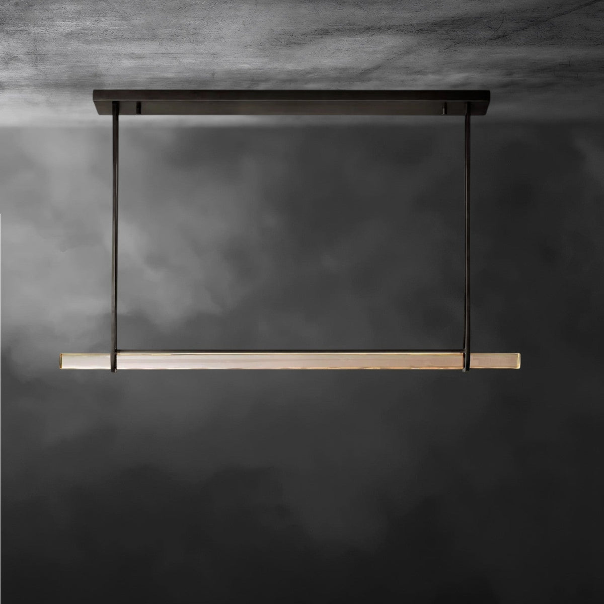 Audaben Crystal Linear Single Bar Chandelier - Cyran Lamps