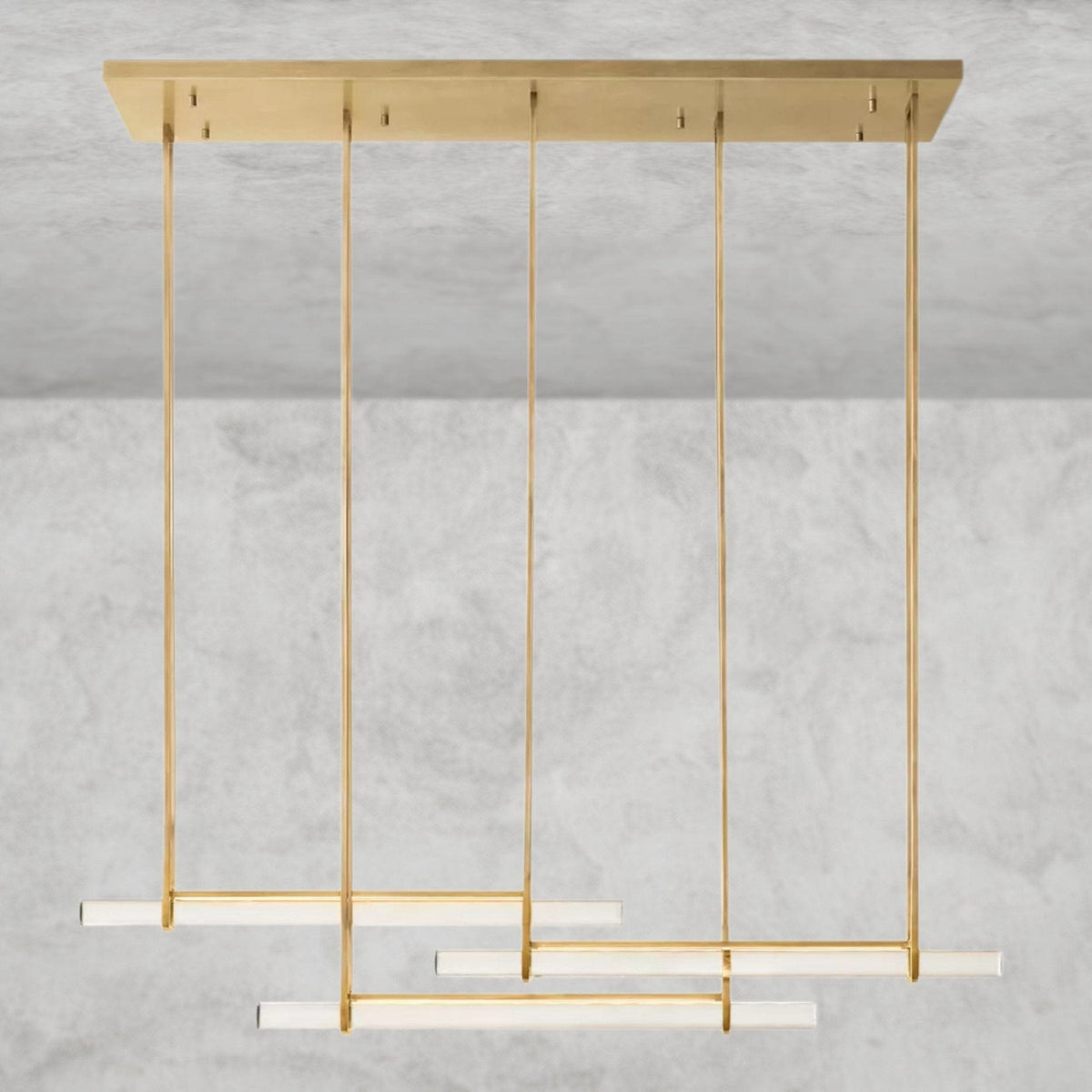Audaben Crystal Triple Bar Linear Chandelier 60", 72" - Cyran Lamps