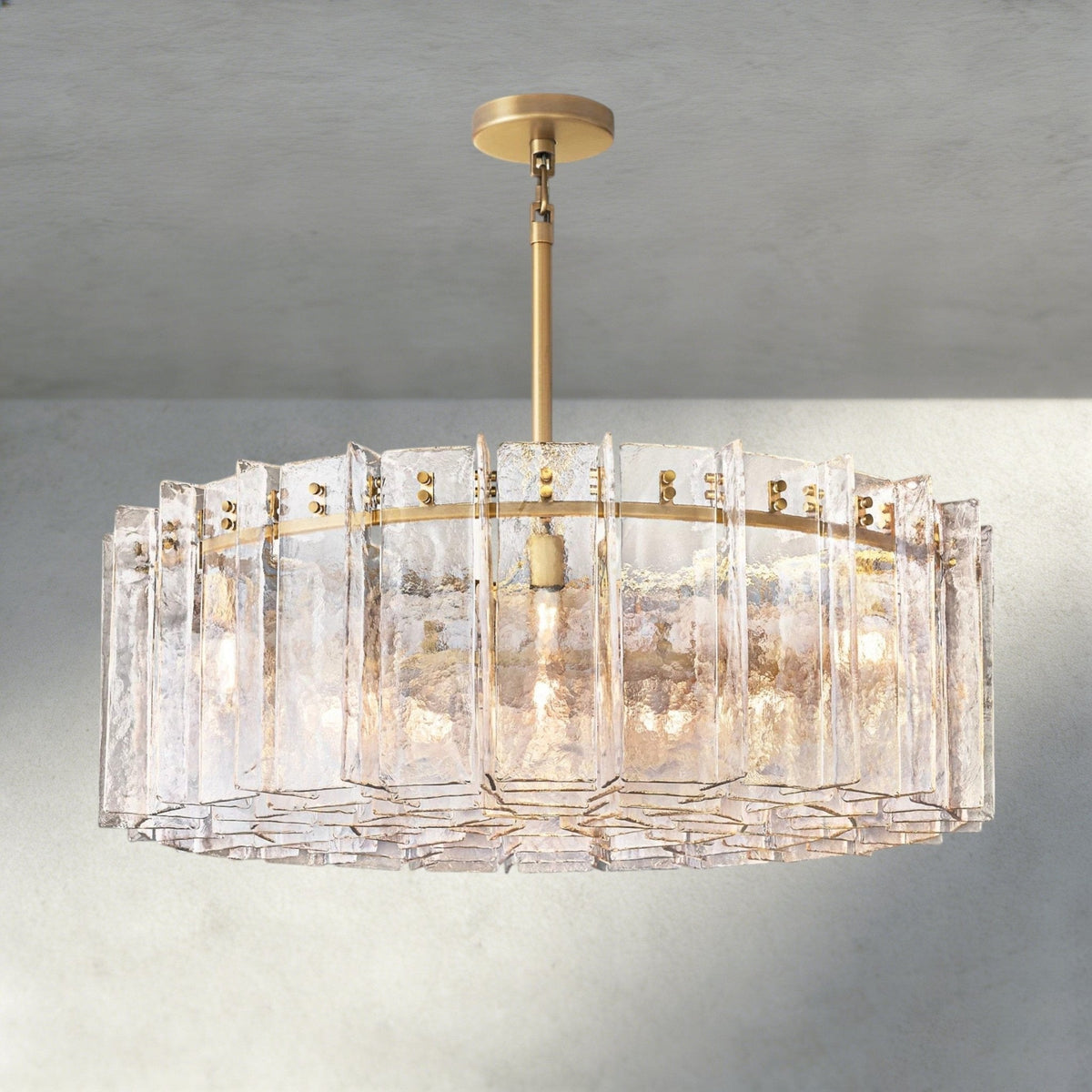 Aurelle Clear Glass Round Chandelier - Cyran Lamps