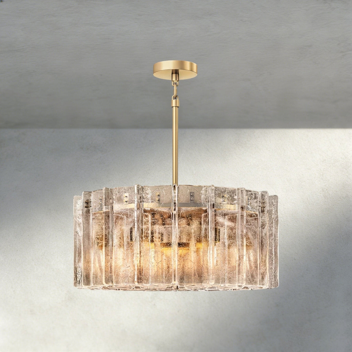 Aurelle Smoke Glass Round Chandelier - Cyran Lamps