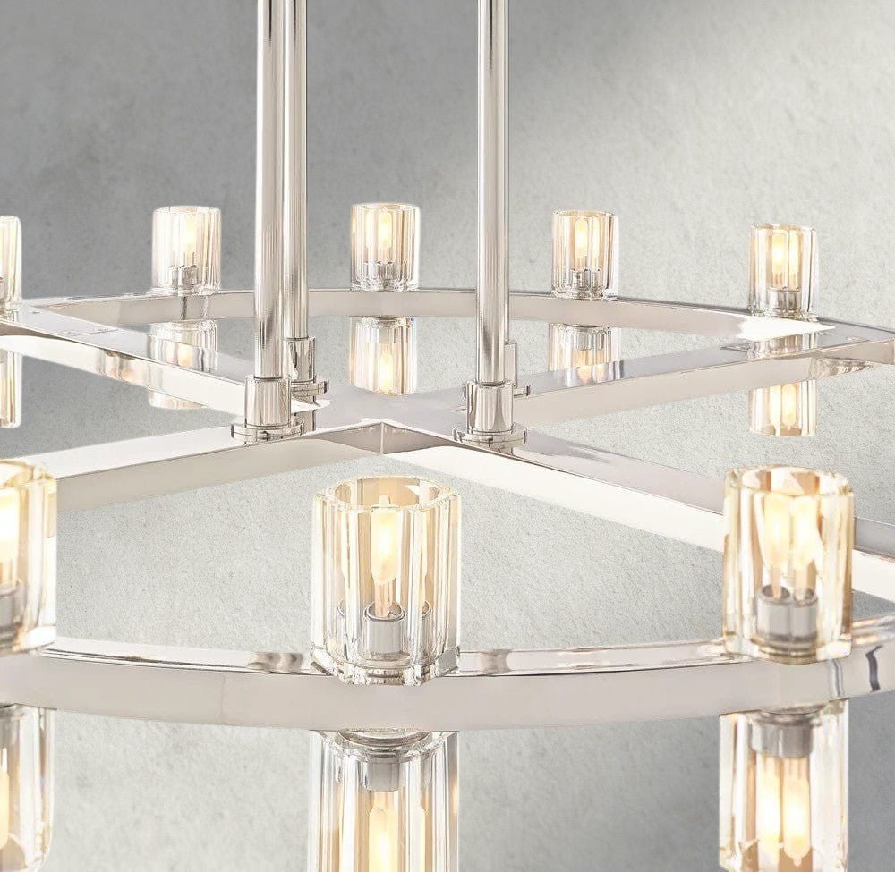 Avecho LED Round Two - Tier Chandelier 60" - cyranlighting