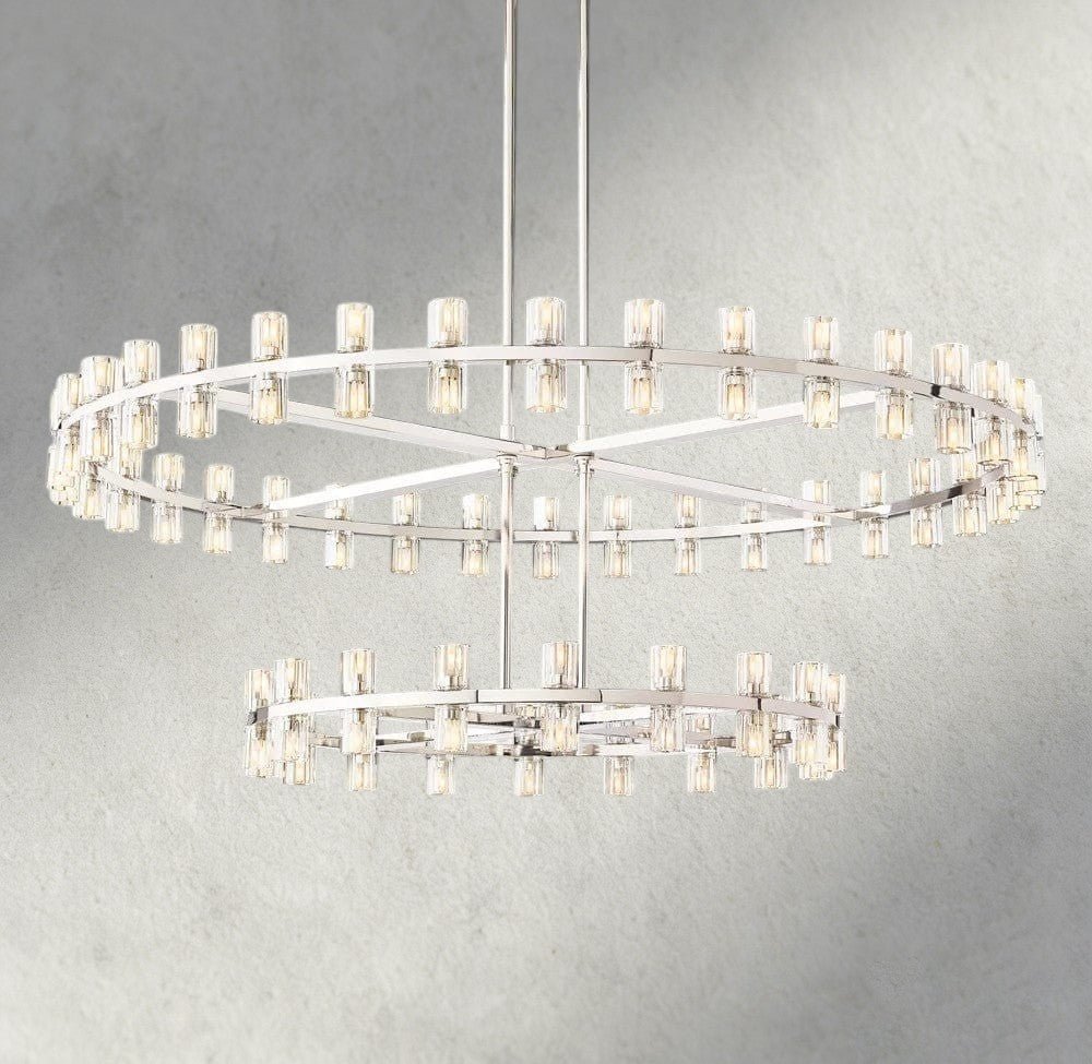 Avecho LED Round Two - Tier Chandelier 60" - cyranlighting