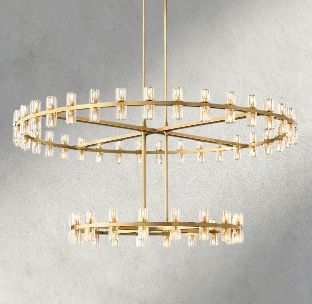 Avecho LED Round Two - Tier Chandelier 60" - cyranlighting