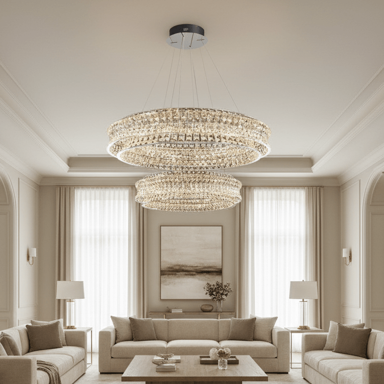 Bacci Crystal Chandelier - cyranlamps