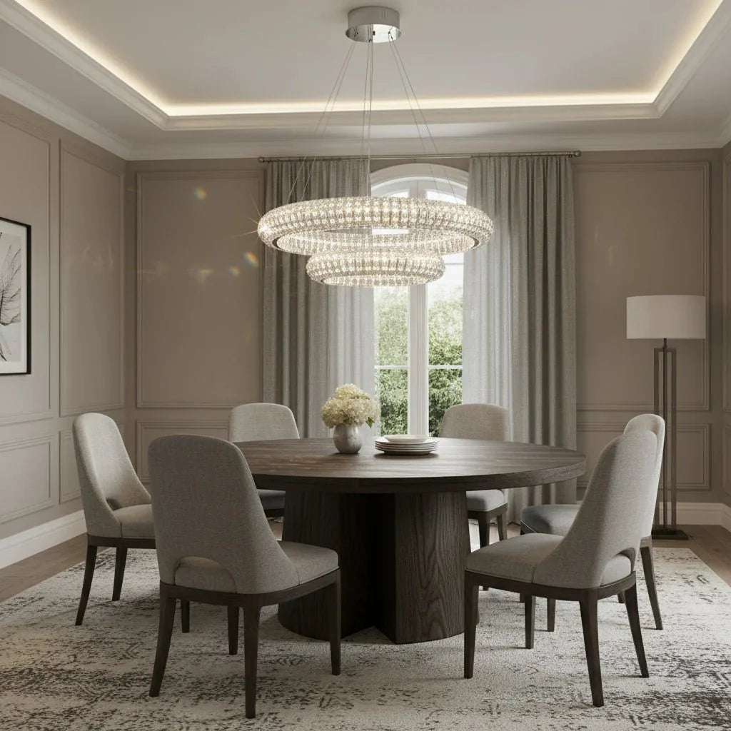 Bacci Crystal Modern Chandelier - cyranlamps