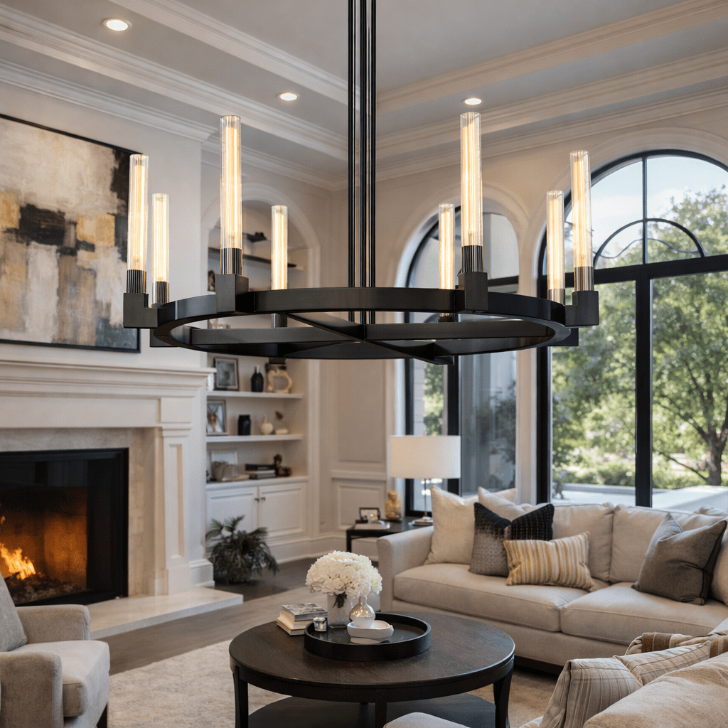 Bannele Round Chandelier - cyranlamps