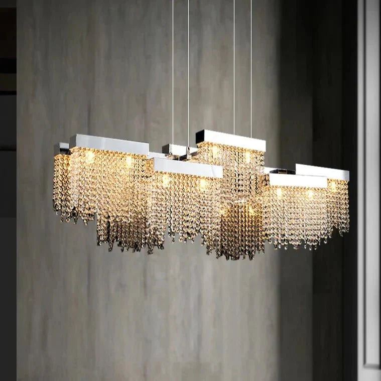 Barton Crystal Dining Room Chandelier - cyranlamps