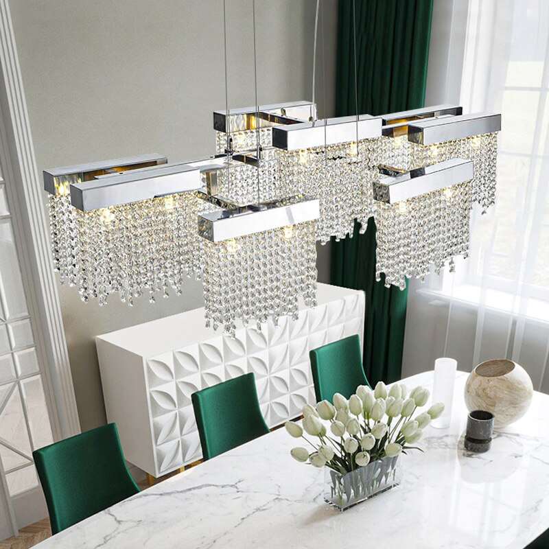 Barton Crystal Dining Room Chandelier - cyranlamps